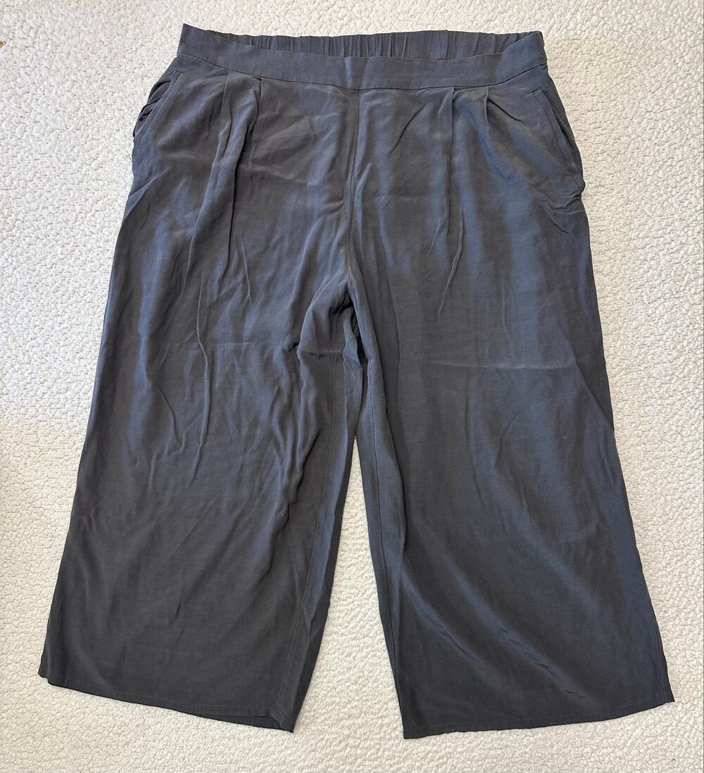 Eileen Fisher Womens Wide Leg Crop Pants Size XL